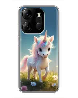 Чехол для TECNO Spark Go 2023 (BF7) с картинкой «Единорог на поляне» Чехол для TECNO Spark Go 2023 (BF7) с картинкой «Единорог на поляне»