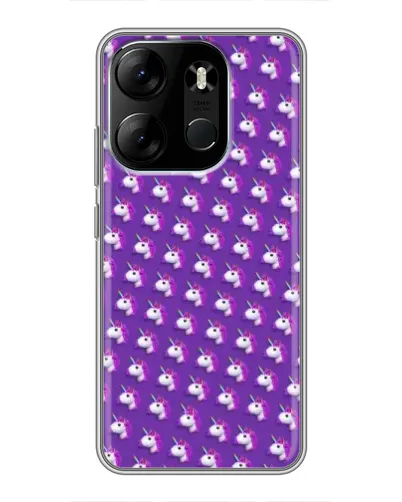 Чехол для TECNO Spark Go 2023 (BF7) с картинкой «Единороги на фиолетовом» Чехол для TECNO Spark Go 2023 (BF7) с картинкой «Единороги на фиолетовом»