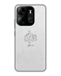 Чохол для TECNO Spark Go 2023 (BF7) з картинкою «Івана 3:16 Хрест»