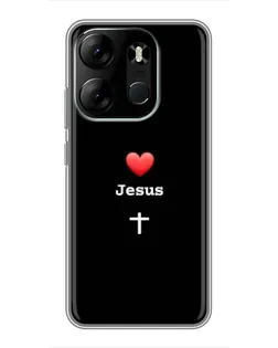 Чохол для TECNO Spark Go 2023 (BF7) з картинкою «Серце - Jesus»