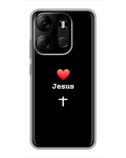 Чохол для TECNO Spark Go 2023 (BF7) з картинкою «Серце - Jesus» Чохол для TECNO Spark Go 2023 (BF7) з картинкою «Серце - Jesus»