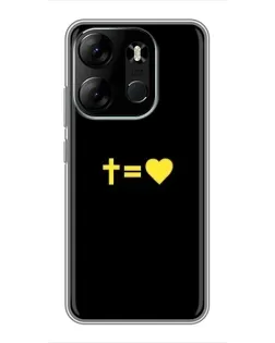Чохол для TECNO Spark Go 2023 (BF7) з картинкою «Серце та Хрест»