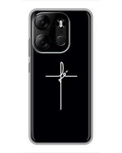 Чехол для TECNO Spark Go 2023 (BF7) с картинкой «Тонкий крест» Чехол для TECNO Spark Go 2023 (BF7) с картинкой «Тонкий крест»
