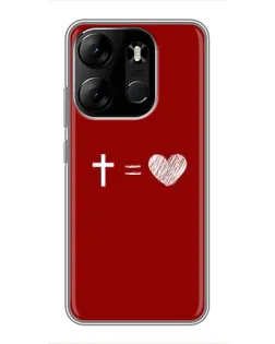 Чехол для TECNO Spark Go 2023 (BF7) с картинкой «Уравнение любви» Чехол для TECNO Spark Go 2023 (BF7) с картинкой «Уравнение любви»