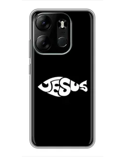 Чехол для TECNO Spark Go 2023 (BF7) с картинкой «Рыба Jesus» Чехол для TECNO Spark Go 2023 (BF7) с картинкой «Рыба Jesus»