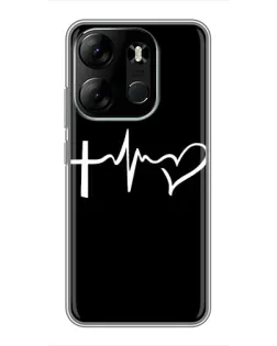 Чехол для TECNO Spark Go 2023 (BF7) с картинкой «Пульс веры» Чехол для TECNO Spark Go 2023 (BF7) с картинкой «Пульс веры»
