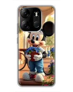 Чехол для TECNO Spark Go 2023 (BF7) с картинкой «Микки садовод» Чехол для TECNO Spark Go 2023 (BF7) с картинкой «Микки садовод»
