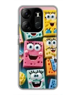 Чехол для TECNO Spark Go 2023 (BF7) с картинкой «Цветные губки»