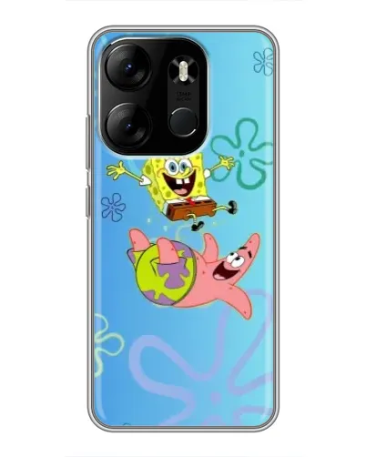 Чехол для TECNO Spark Go 2023 (BF7) с картинкой «Спанч Боб и Патрик»