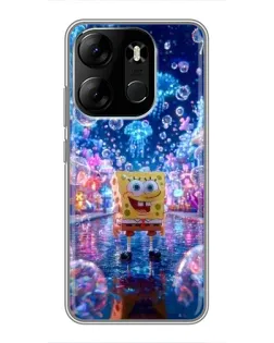 Чехол для TECNO Spark Go 2023 (BF7) с картинкой «Неоновый океан»