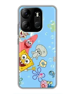 Чехол для TECNO Spark Go 2023 (BF7) с картинкой «Веселые пузырьки»