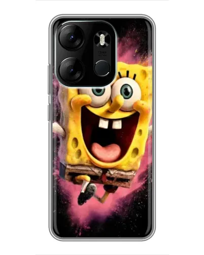 Чехол для TECNO Spark Go 2023 (BF7) с картинкой «Взрывной Спанч Боб»