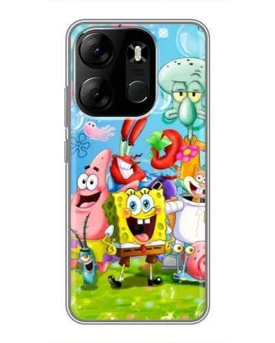 Чехол для TECNO Spark Go 2023 (BF7) с картинкой «Губка Боб и друзья» Чехол для TECNO Spark Go 2023 (BF7) с картинкой «Губка Боб и друзья»
