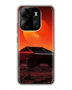 Чохол для TECNO Spark Go 2023 (BF7) з картинкою «Cybertruck на Марсі»