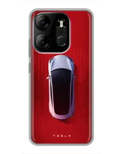 Чохол для TECNO Spark Go 2023 (BF7) з картинкою «Tesla Top View»