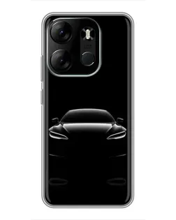 Чохол для TECNO Spark Go 2023 (BF7) з картинкою «Силует Tesla Night»