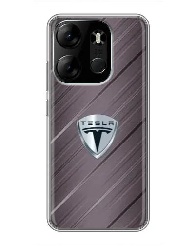 Чехол для TECNO Spark Go 2023 (BF7) с картинкой «Металлическая текстура Tesla» Чехол для TECNO Spark Go 2023 (BF7) с картинкой «Металлическая текстура Tesla»
