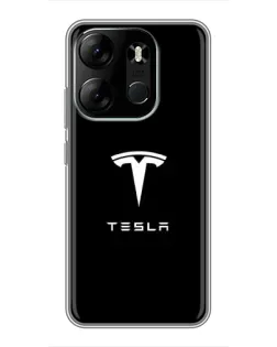 Чохол для TECNO Spark Go 2023 (BF7) з картинкою «Tesla White Logo»