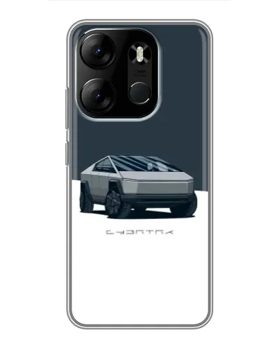 Чехол для TECNO Spark Go 2023 (BF7) с картинкой «Серебристый Cybertruck Tesla» Чехол для TECNO Spark Go 2023 (BF7) с картинкой «Серебристый Cybertruck Tesla»