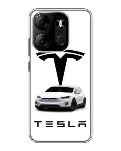 Чехол для TECNO Spark Go 2023 (BF7) с картинкой «Tesla White Style» Чехол для TECNO Spark Go 2023 (BF7) с картинкой «Tesla White Style»