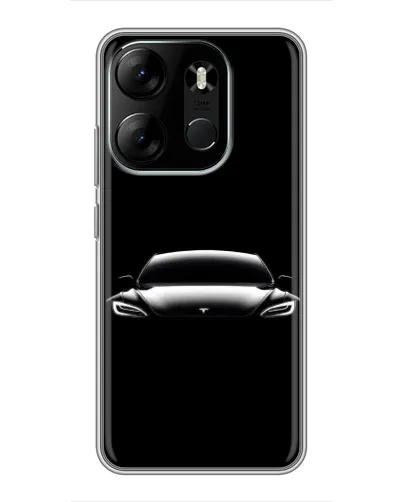 Чехол для TECNO Spark Go 2023 (BF7) с картинкой «Фары Tesla Night» Чехол для TECNO Spark Go 2023 (BF7) с картинкой «Фары Tesla Night»