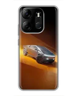 Чохол для TECNO Spark Go 2023 (BF7) з картинкою «Cybertruck у пустелі»