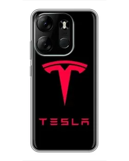 Чохол для TECNO Spark Go 2023 (BF7) з картинкою «Tesla Red Logo»