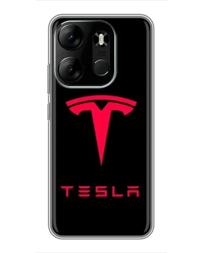 Чехол для TECNO Spark Go 2023 (BF7) с картинкой «Tesla Red Logo» Чехол для TECNO Spark Go 2023 (BF7) с картинкой «Tesla Red Logo»