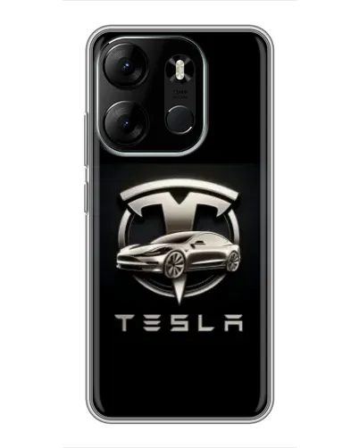 Чехол для TECNO Spark Go 2023 (BF7) с картинкой «Tesla — серебристое авто» Чехол для TECNO Spark Go 2023 (BF7) с картинкой «Tesla — серебристое авто»
