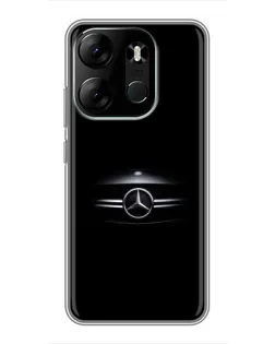 Чехол для TECNO Spark Go 2023 (BF7) с картинкой «Mercedes — абстрактные линии»