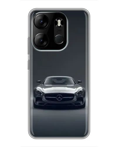 Чехол для TECNO Spark Go 2023 (BF7) с картинкой «Mercedes на черном»