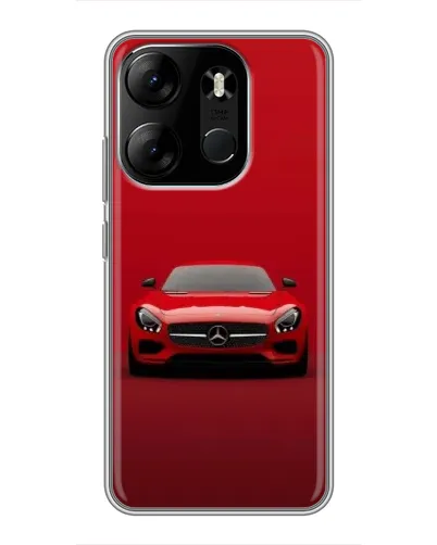 Чехол для TECNO Spark Go 2023 (BF7) с картинкой «Красный Mercedes AMG»
