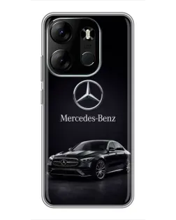 Чехол для TECNO Spark Go 2023 (BF7) с картинкой «Mercedes — решетка радиатора»