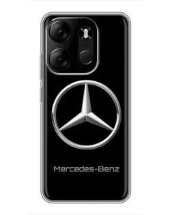 Чехол для TECNO Spark Go 2023 (BF7) с картинкой «Mercedes Silver Logo»