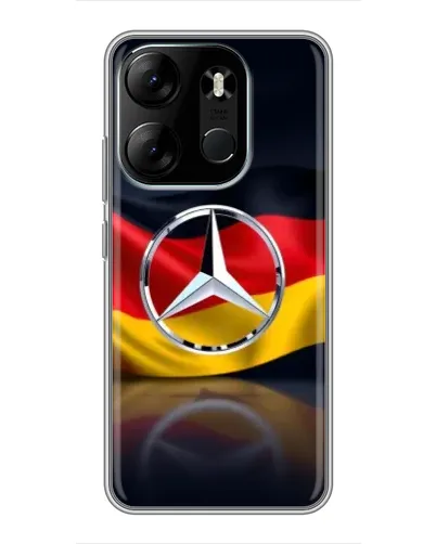 Чехол для TECNO Spark Go 2023 (BF7) с картинкой «Mercedes — флаг Германии»