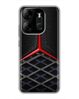 Чехол для TECNO Spark Go 2023 (BF7) с картинкой «Mercedes Carbon Grid»