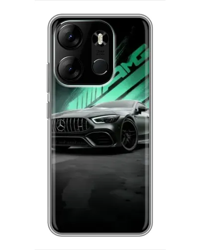 Чехол для TECNO Spark Go 2023 (BF7) с картинкой «Темный Mercedes AMG»