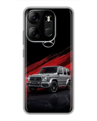 Чехол для TECNO Spark Go 2023 (BF7) с картинкой «Mercedes G-Class красный»