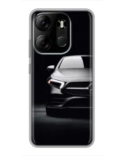 Чехол для TECNO Spark Go 2023 (BF7) с картинкой «Свет фар Mercedes»