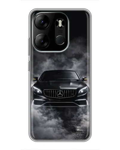Чехол для TECNO Spark Go 2023 (BF7) с картинкой «Mercedes в дыму»