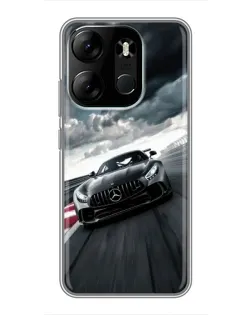 Чехол для TECNO Spark Go 2023 (BF7) с картинкой «Гоночный Mercedes AMG»