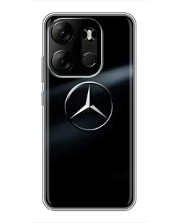 Чехол для TECNO Spark Go 2023 (BF7) с картинкой «Mercedes на металле»