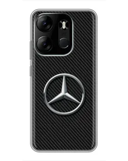 Чехол для TECNO Spark Go 2023 (BF7) с картинкой «Карбоновый Mercedes стиль»