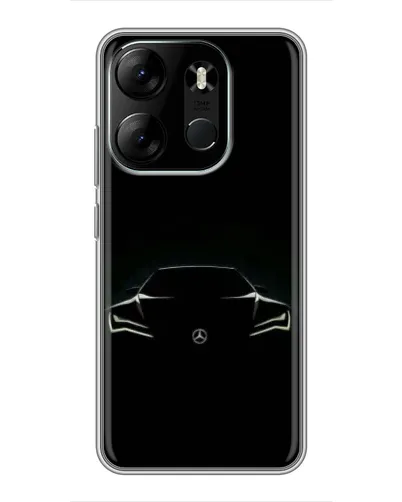 Чехол для TECNO Spark Go 2023 (BF7) с картинкой «Mercedes — силуэт авто» Чехол для TECNO Spark Go 2023 (BF7) с картинкой «Mercedes — силуэт авто»