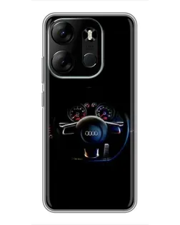 Чохол для TECNO Spark Go 2023 (BF7) з картинкою «Салон Audi — кермо»