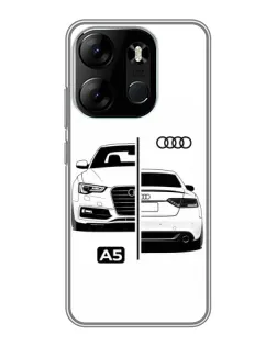Чохол для TECNO Spark Go 2023 (BF7) з картинкою «Audi — контрастний дизайн»