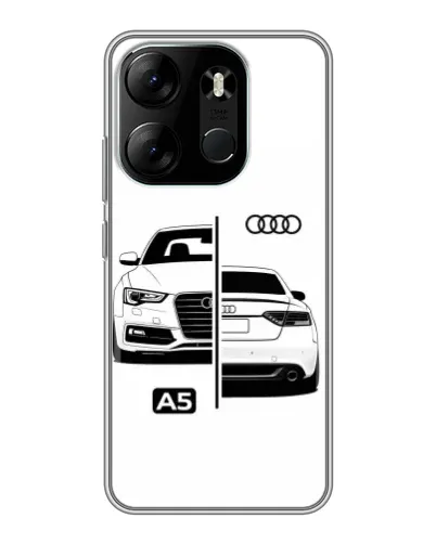 Чохол для TECNO Spark Go 2023 (BF7) з картинкою «Audi — контрастний дизайн» Чохол для TECNO Spark Go 2023 (BF7) з картинкою «Audi — контрастний дизайн»
