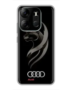 Чохол для TECNO Spark Go 2023 (BF7) з картинкою «Графіка — пантера та Audi»