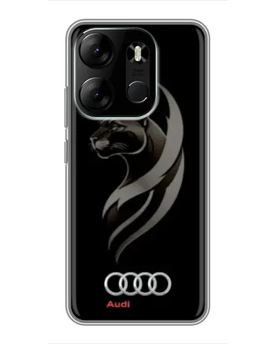 Чохол для TECNO Spark Go 2023 (BF7) з картинкою «Графіка — пантера та Audi» Чохол для TECNO Spark Go 2023 (BF7) з картинкою «Графіка — пантера та Audi»