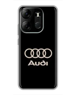 Чохол для TECNO Spark Go 2023 (BF7) з картинкою «Audi — золотий логотип»